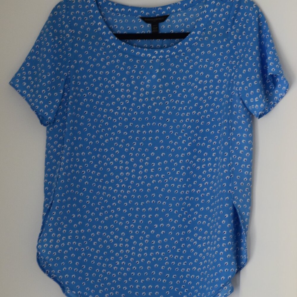 🌼 NWT Banana Republic Blue‎ Blouse – Petite XS 🌼 - Picture 2 of 12